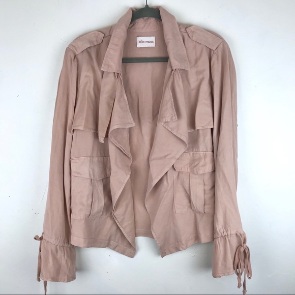 Ella Moss Jackets & Blazers - Ella Moss Blush Pink Drape Open Cargo Jacket